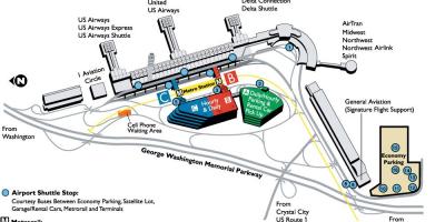 რონალდ რეიგანის ვაშინგტონის ეროვნული აეროპორტის რუკა