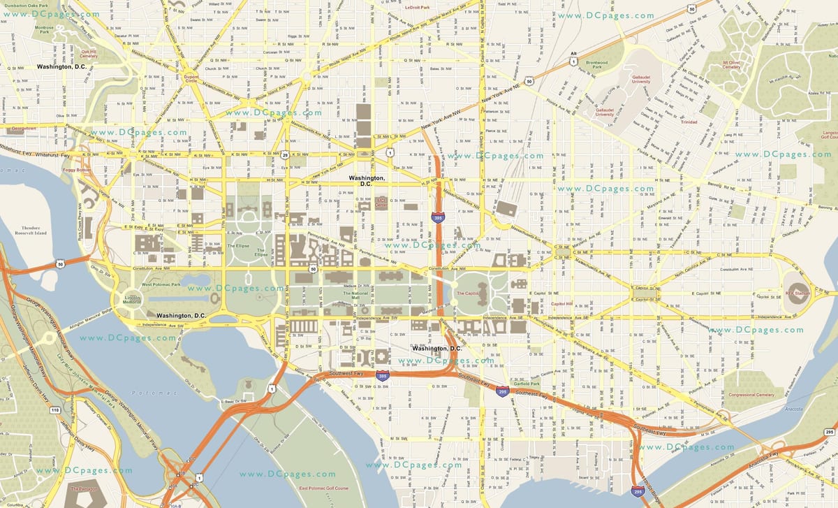 დეტალური რუკა washington