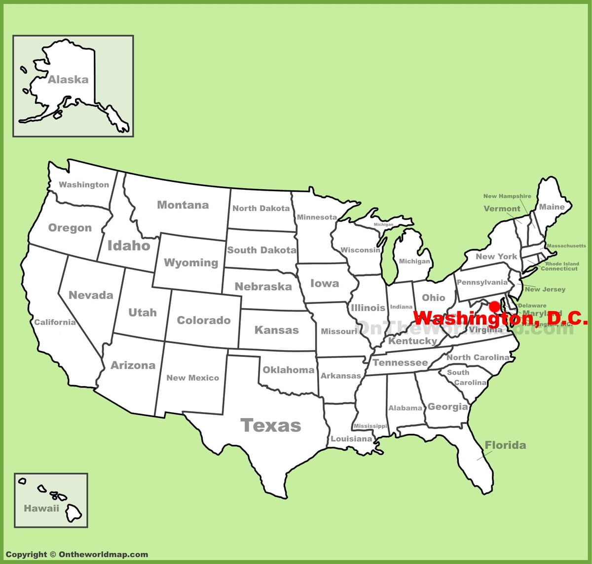 მარტივი რუკა washington dc