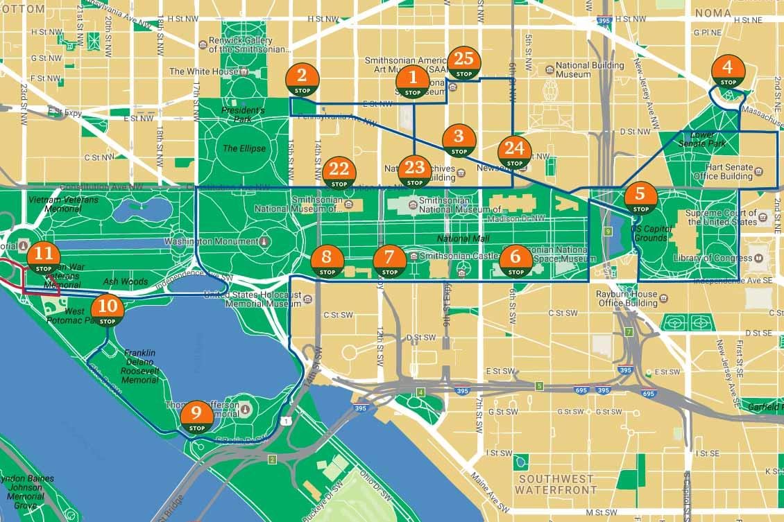 dc trolley ტურები რუკა