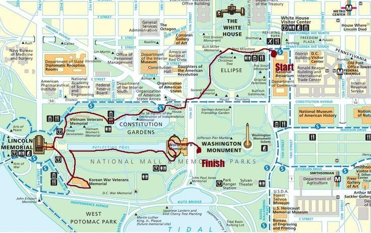 dc walking ტური რუკა