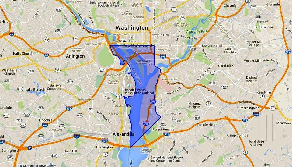 რუკა southwest dc
