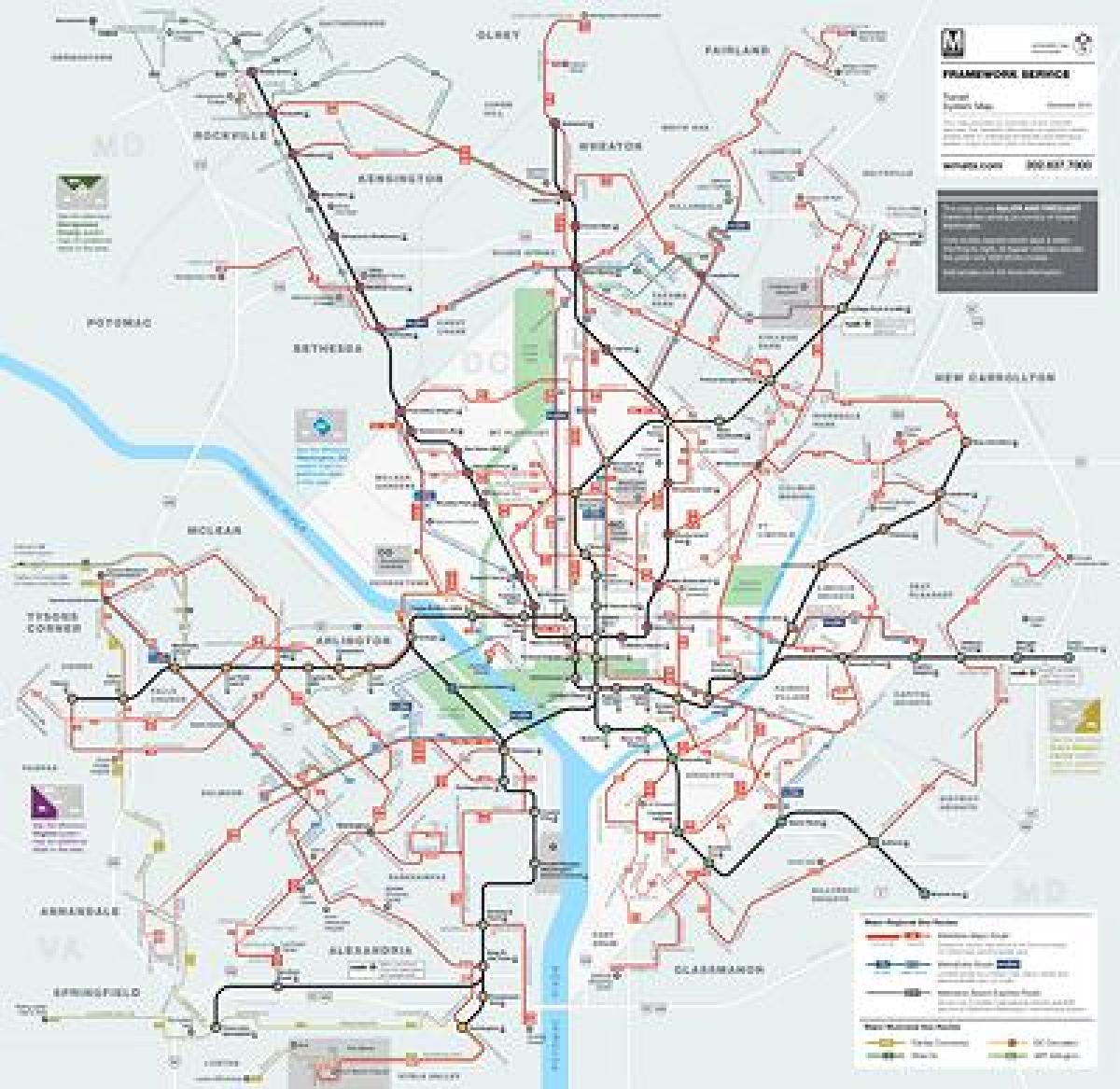 dc მეტრო ავტობუსი რუკა