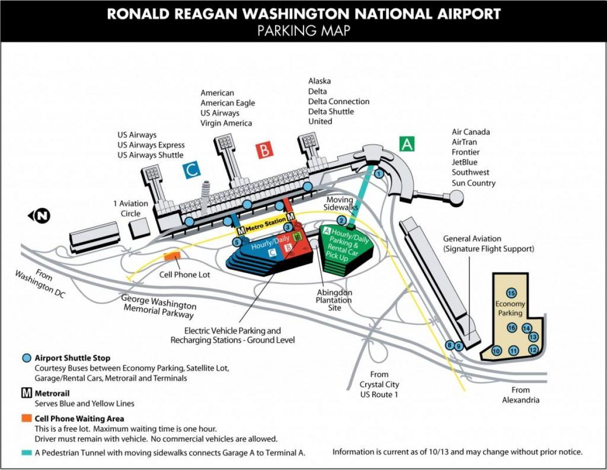 რუკა აეროპორტებში უახლოეს washington dc