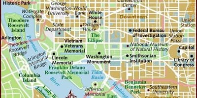 რუკა washington dc