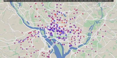 Dc ველოსიპედით გაქირავება რუკა