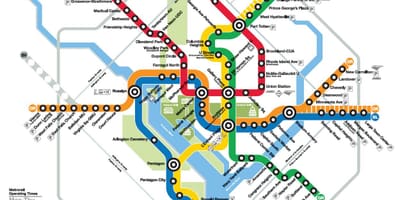რუკა wmata რუკა dc